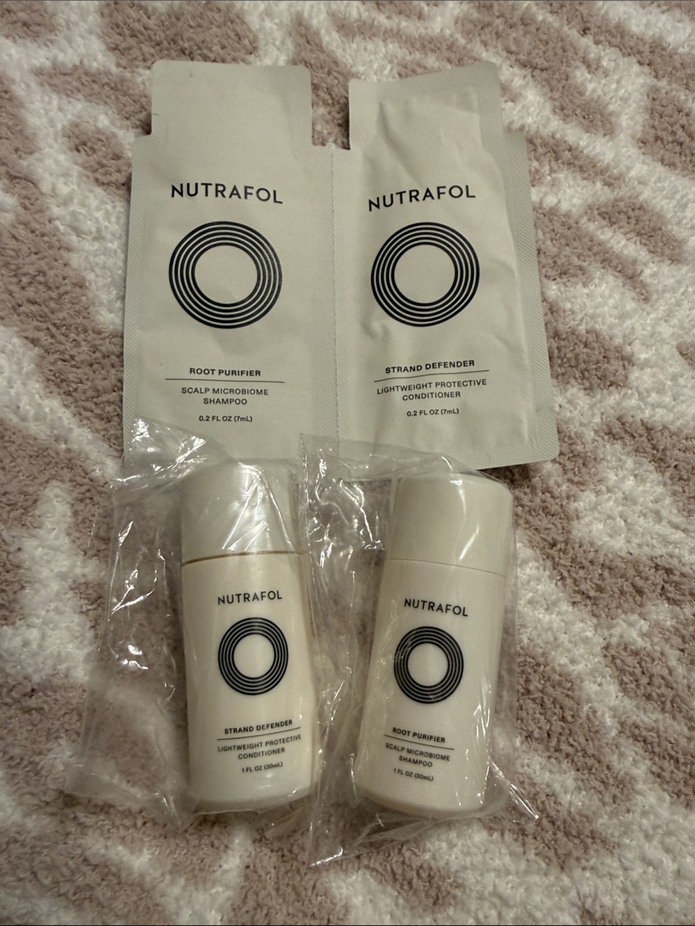 Nutrafol Root Purifier & Strand Defender Travel Shampoo and Conditioner Set
